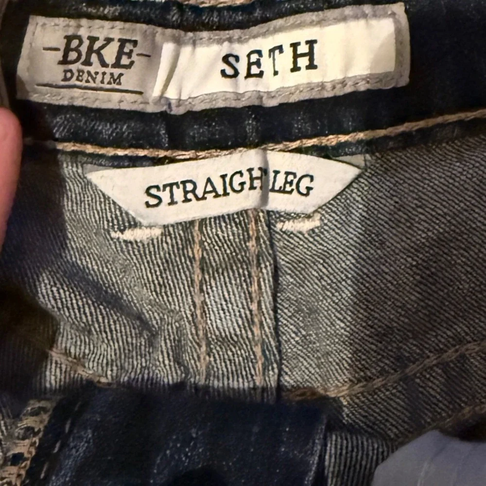 BKE NWT Seth Straight Leg Jeans‎ Men's 34x30 Dark Wash Stretch Classic Fit